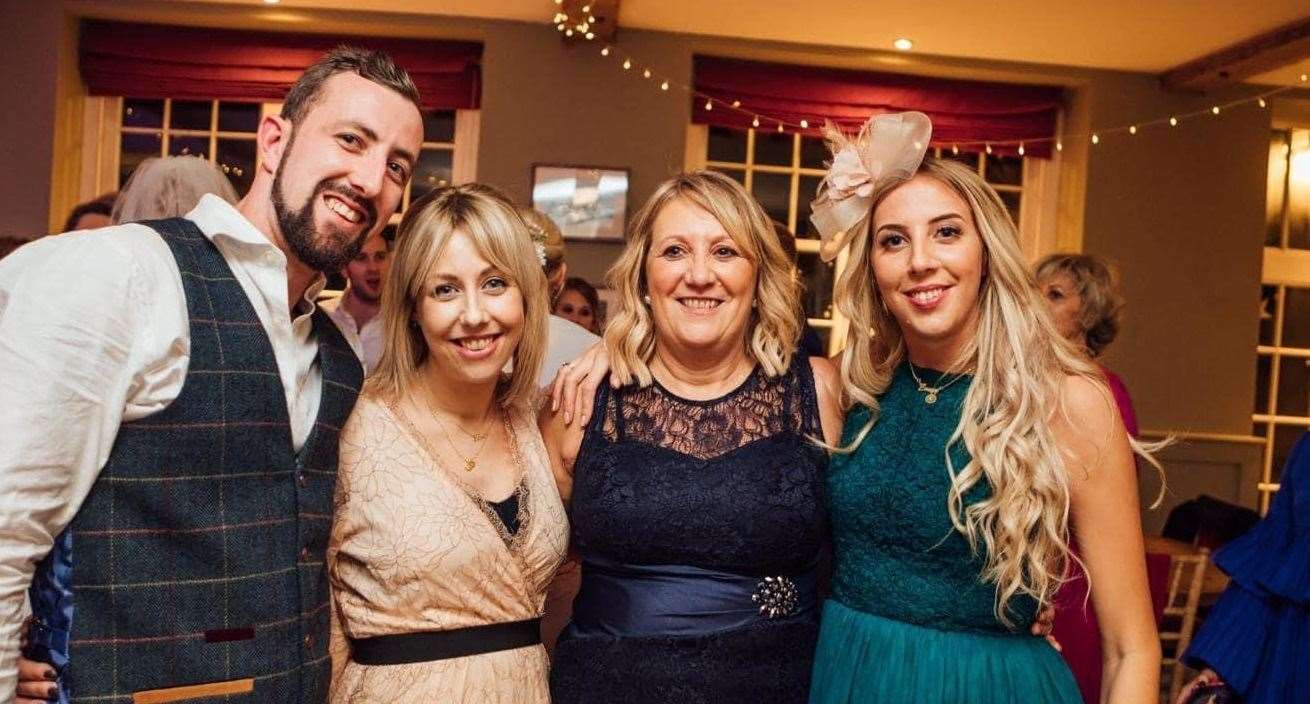 Jay Hayes with sister Tara, mum Debbie and sister Emmy