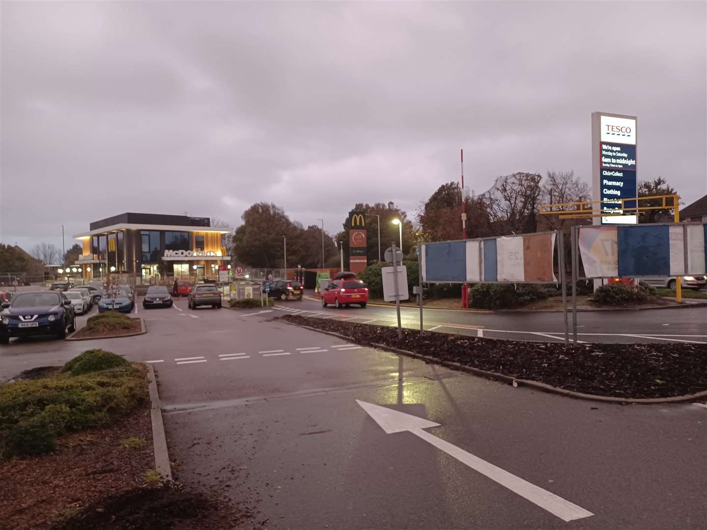 The new McDonald's is very much part of the Tesco site in Cheriton, Folkestone