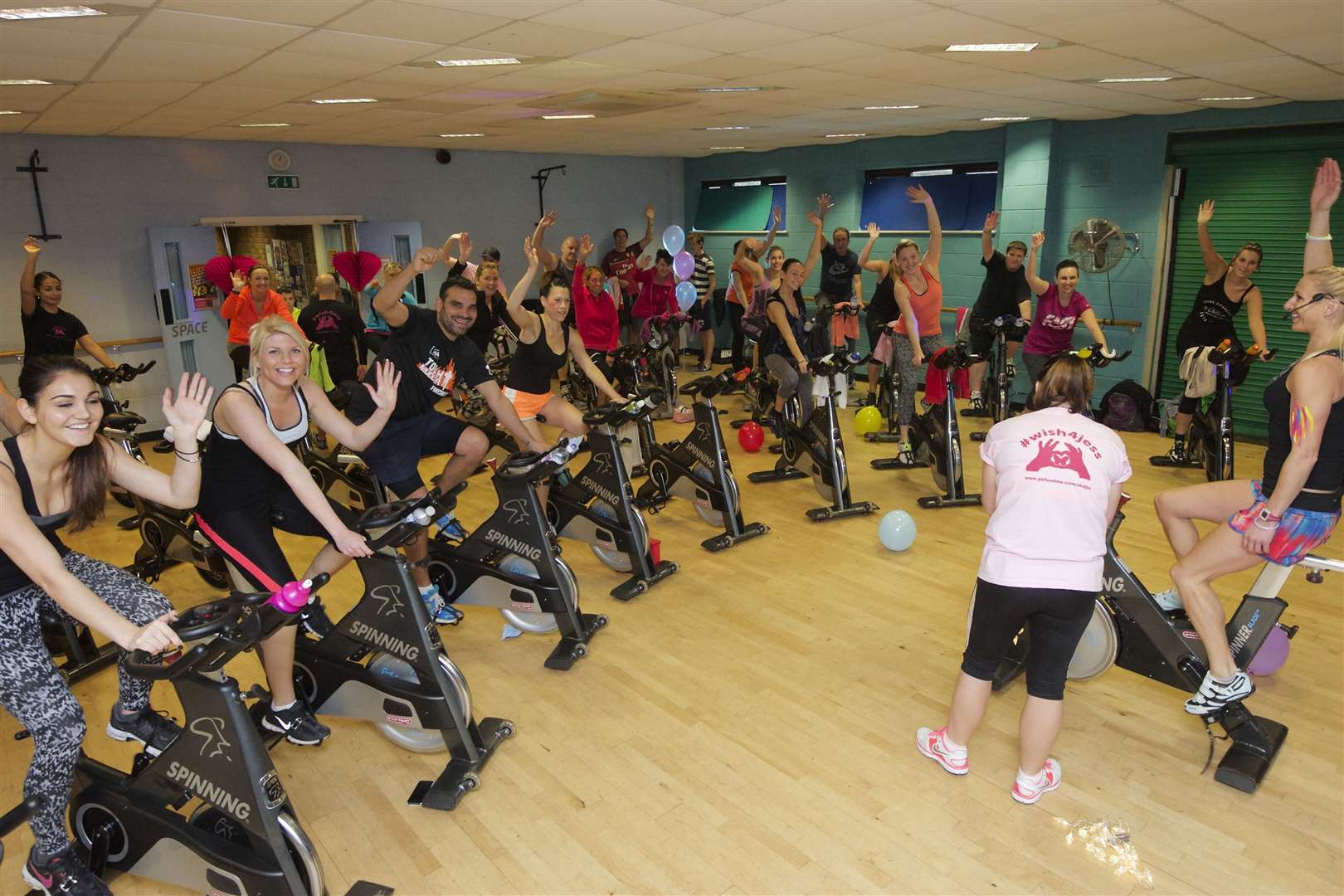Meopham Leisure Centre has a range of activities. Pictured here is a charity spin class in past years. Picture: Andy Payton for KMG