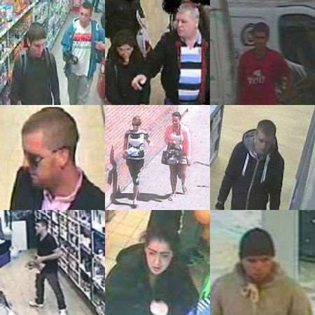CCTV images of shoplifters