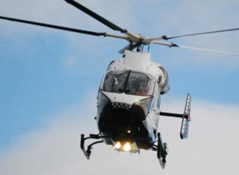 The air ambulance has been called to the scene