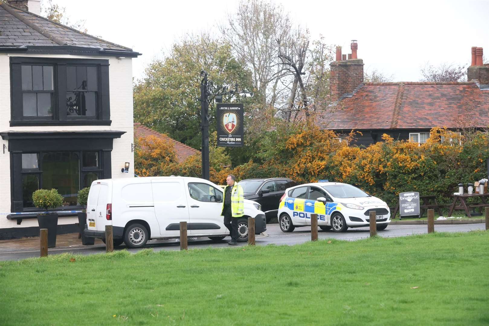 The Cricketers pub in Meopham where a fatal stabbing took place last night. Pic: UKNIP