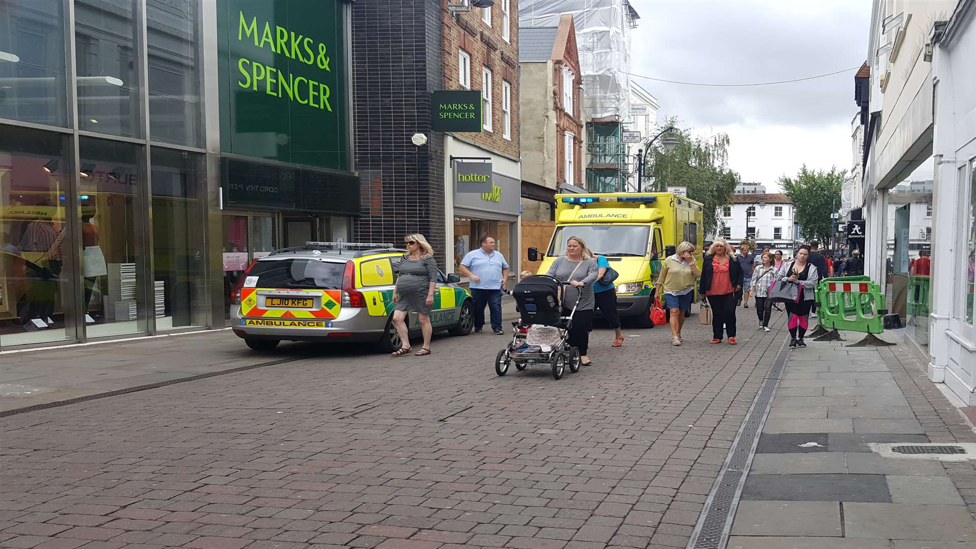 Ambulances were called to Week Street
