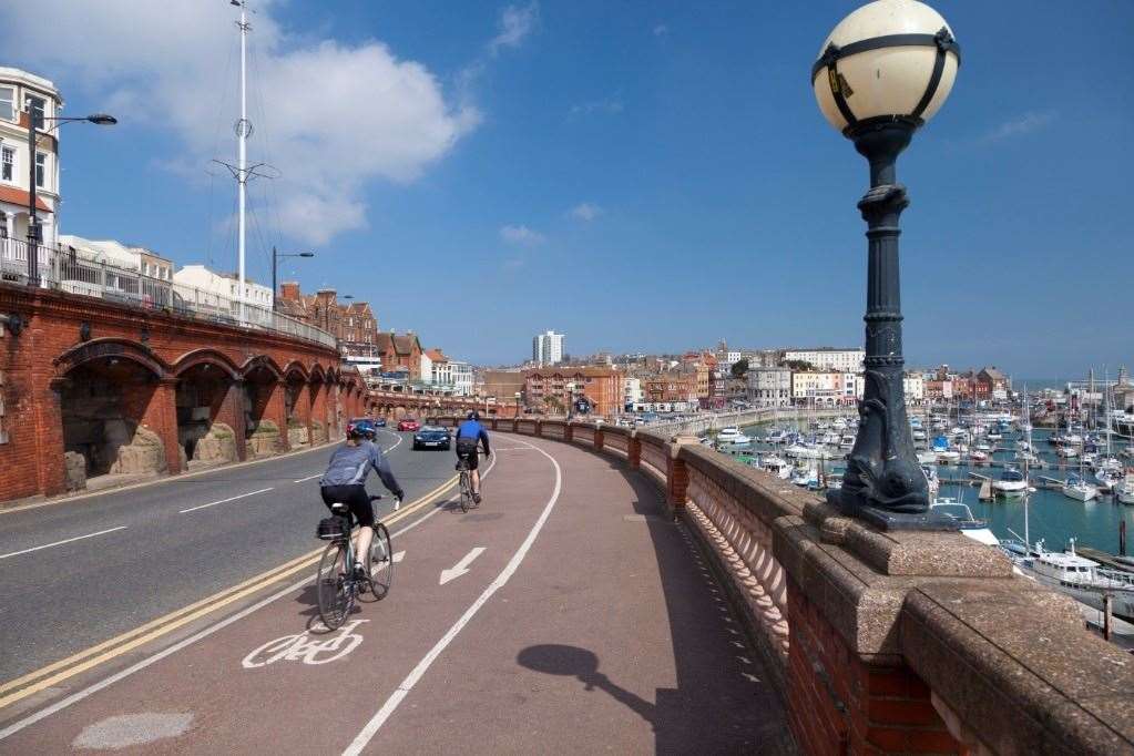 Ramsgate's new cycle trail starts at the East Pier