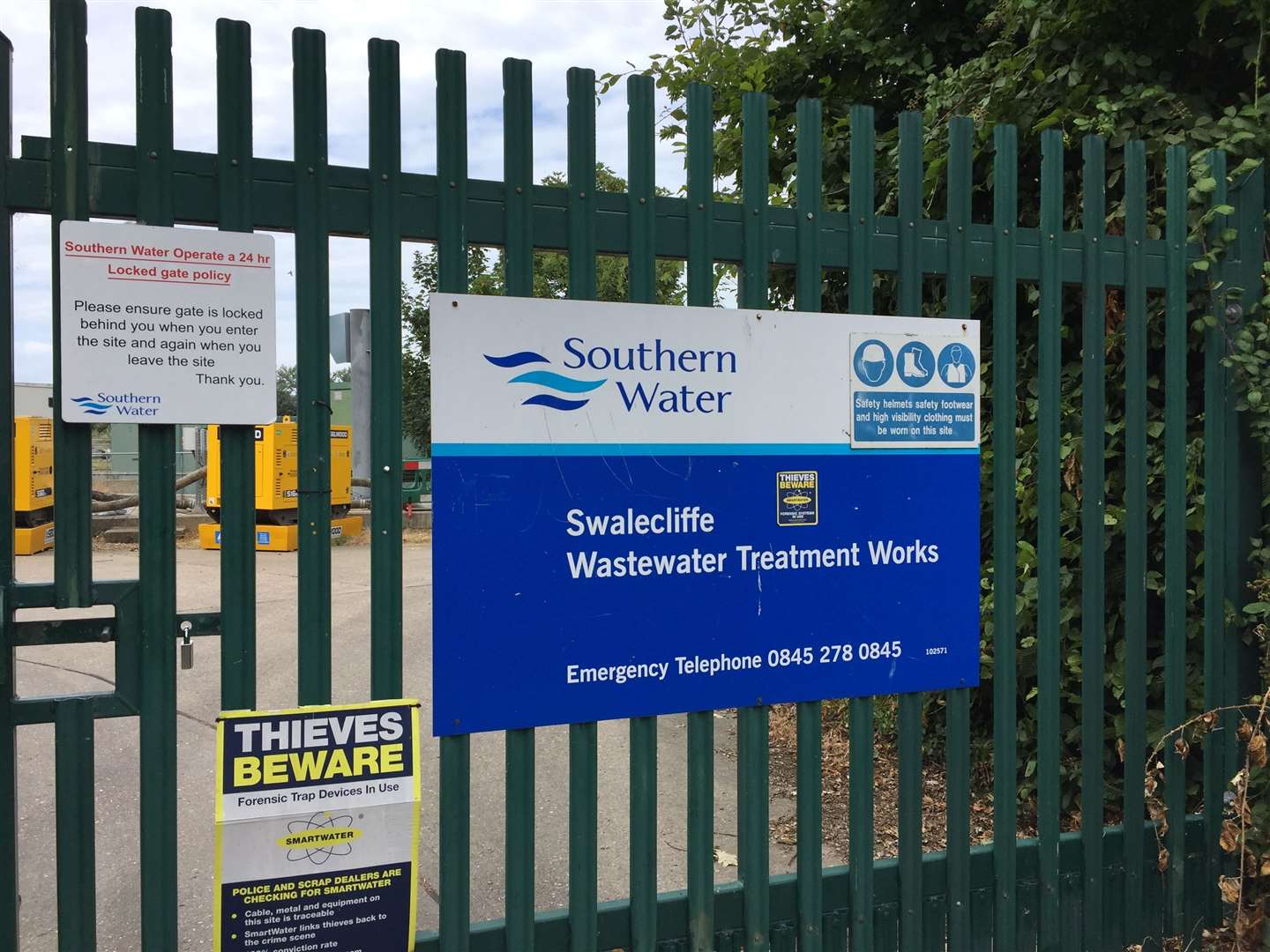 Southern Water's treatment works in Swalecliffe