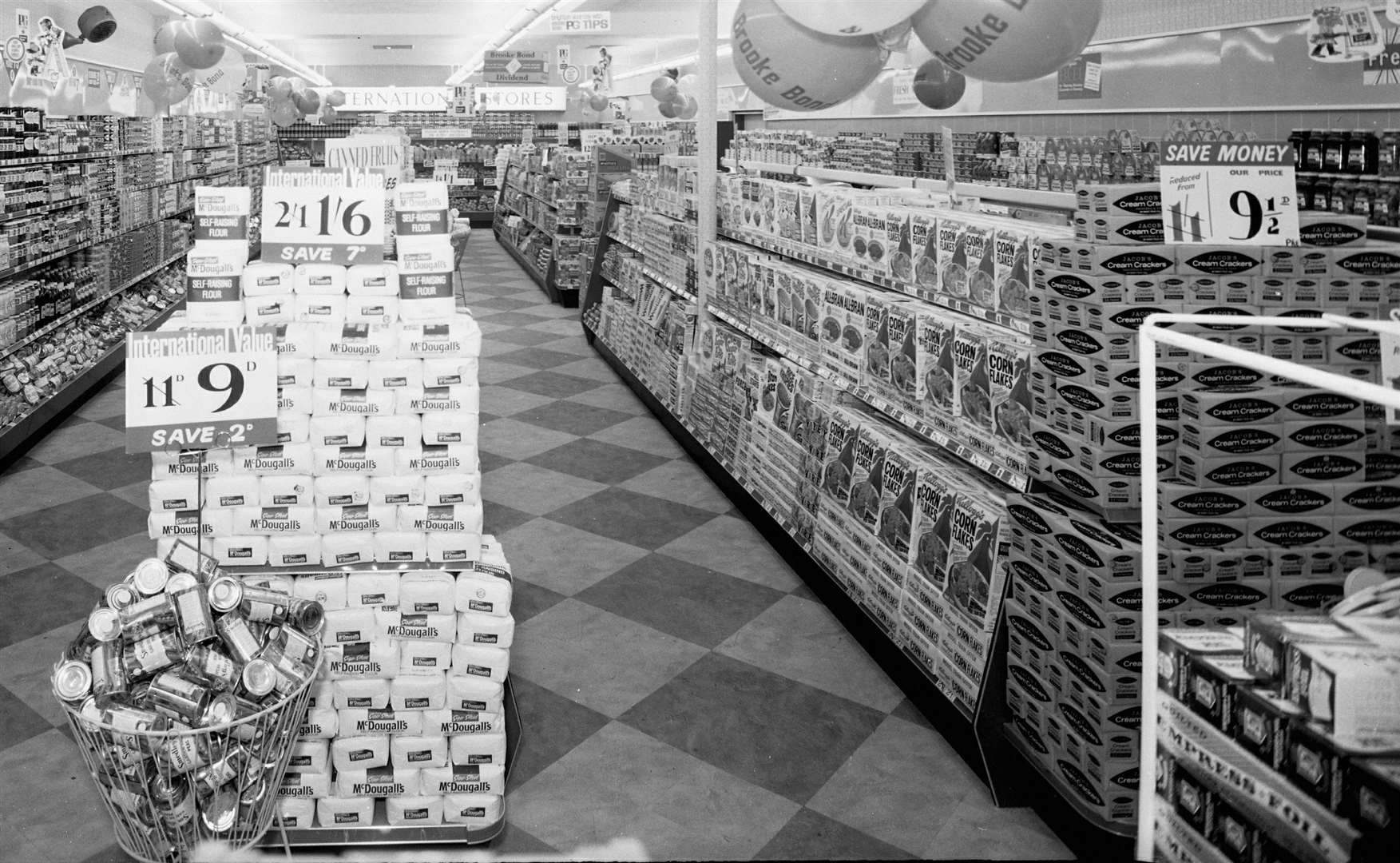 How shop prices were shown pre-decimal. Ashford, 1956. Picture: Steve Salter