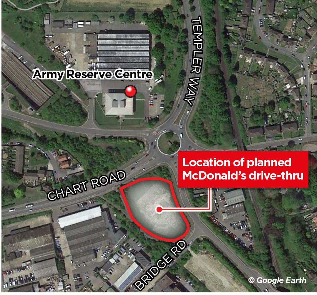 The Mcdonald's would feature a play park and drive-thru facilities
