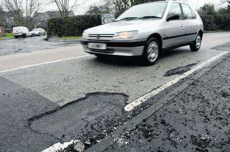 Pothole misery for motorists