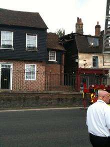 Roof collapsed in High Street, Rochester