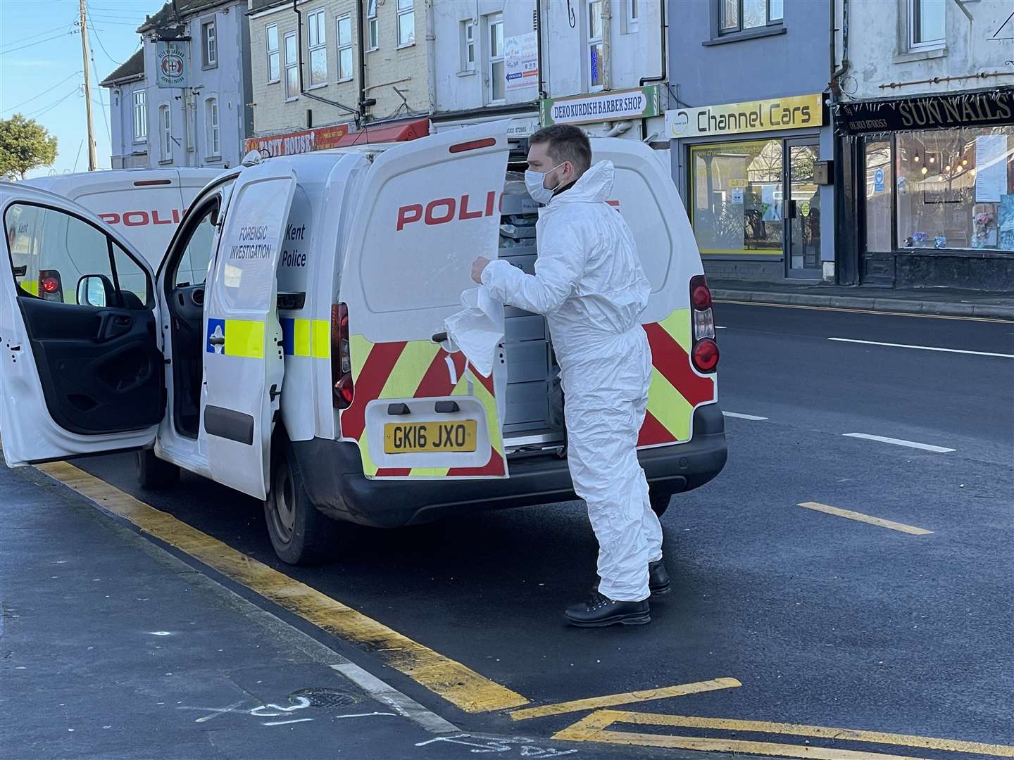 Forensics in Dymchurch this morning