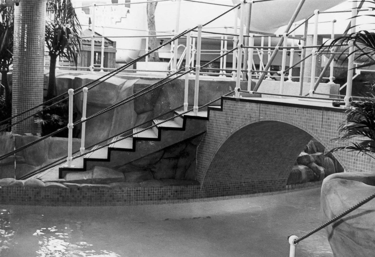 One of the inside pools of the Fantaseas Water Park, taken in 1989