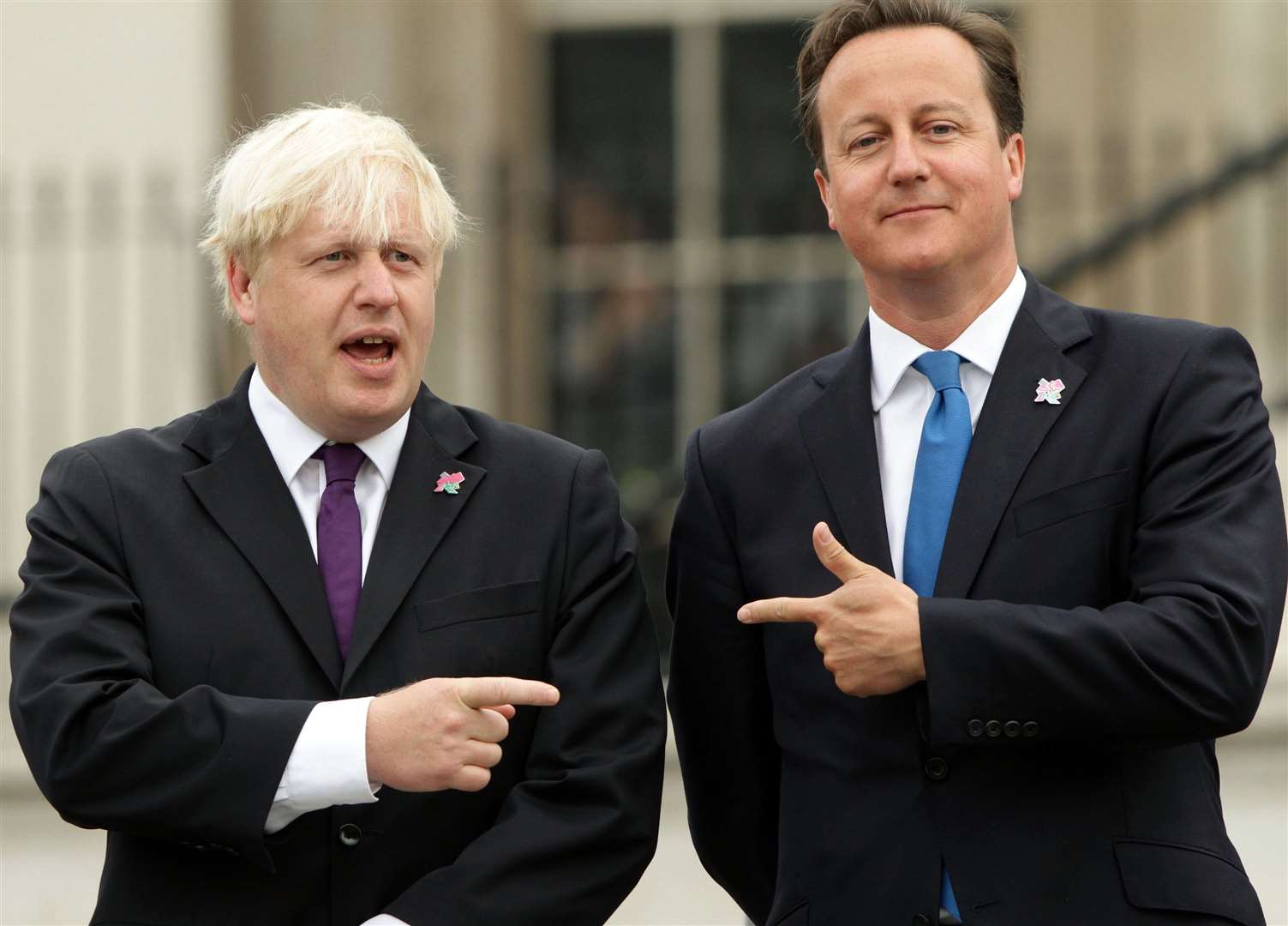 Former Prime Minister David Cameron with current PM Boris Johnson in 2013
