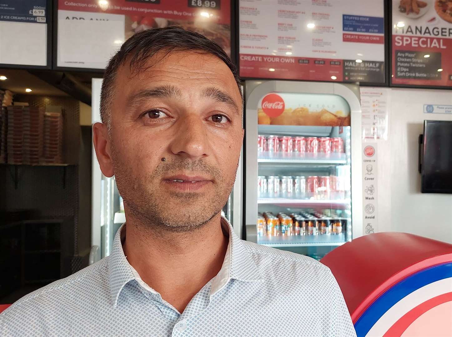 Abdul Rouf, owner of Pizza GoGo, feels his business is being unfairly targeted