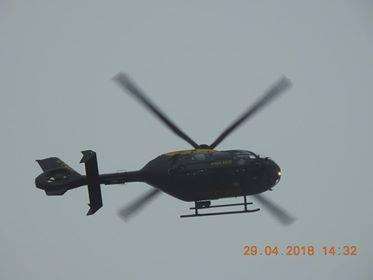The police helicopter spotted in Sittingbourne. Photo: Jacob Lee-Davis (1658887)