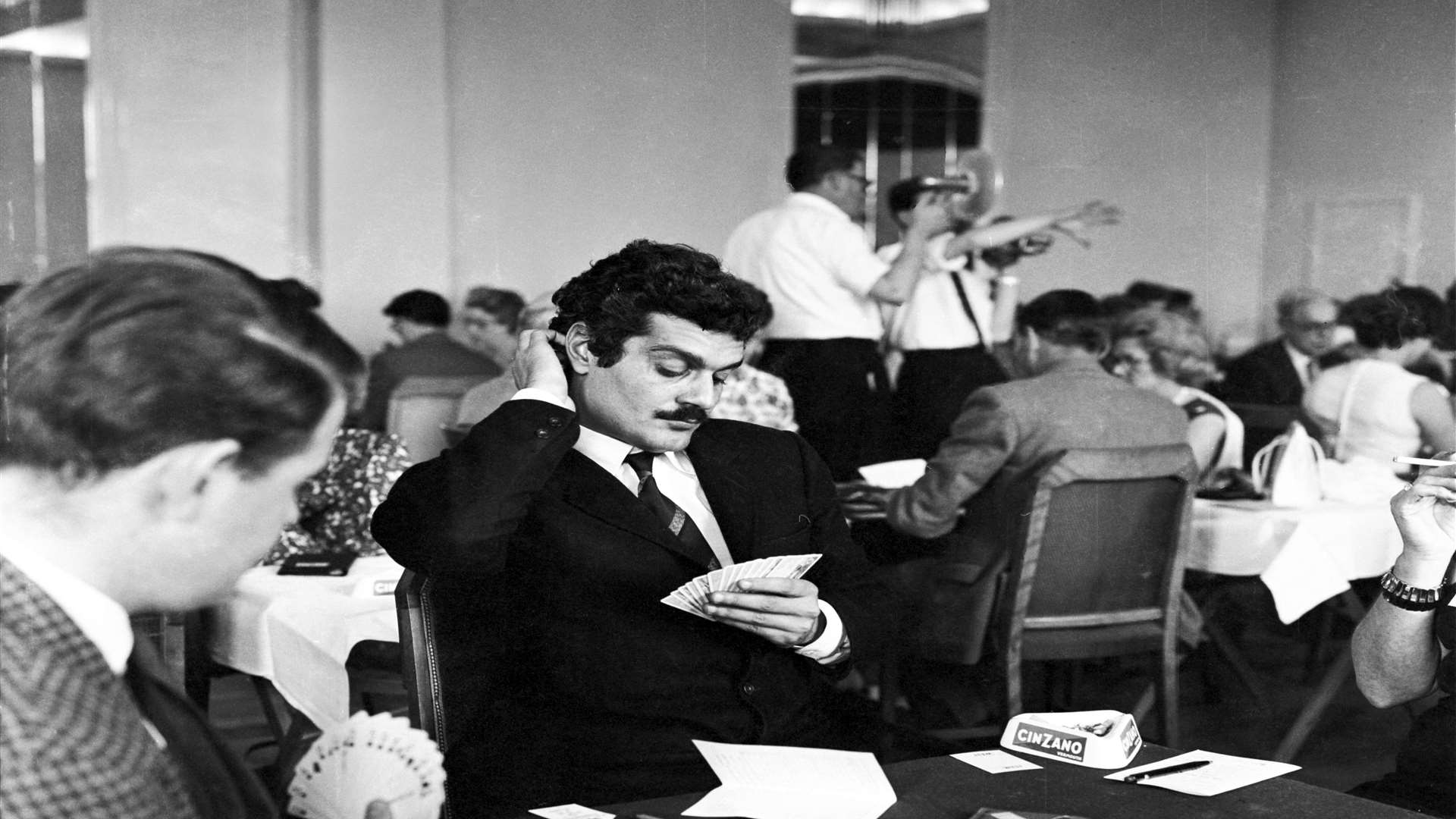 A bridge tournament at the Grand Hotel, Folkestone, featuring actor Omar Sharif. Picture: Richard Taylor.