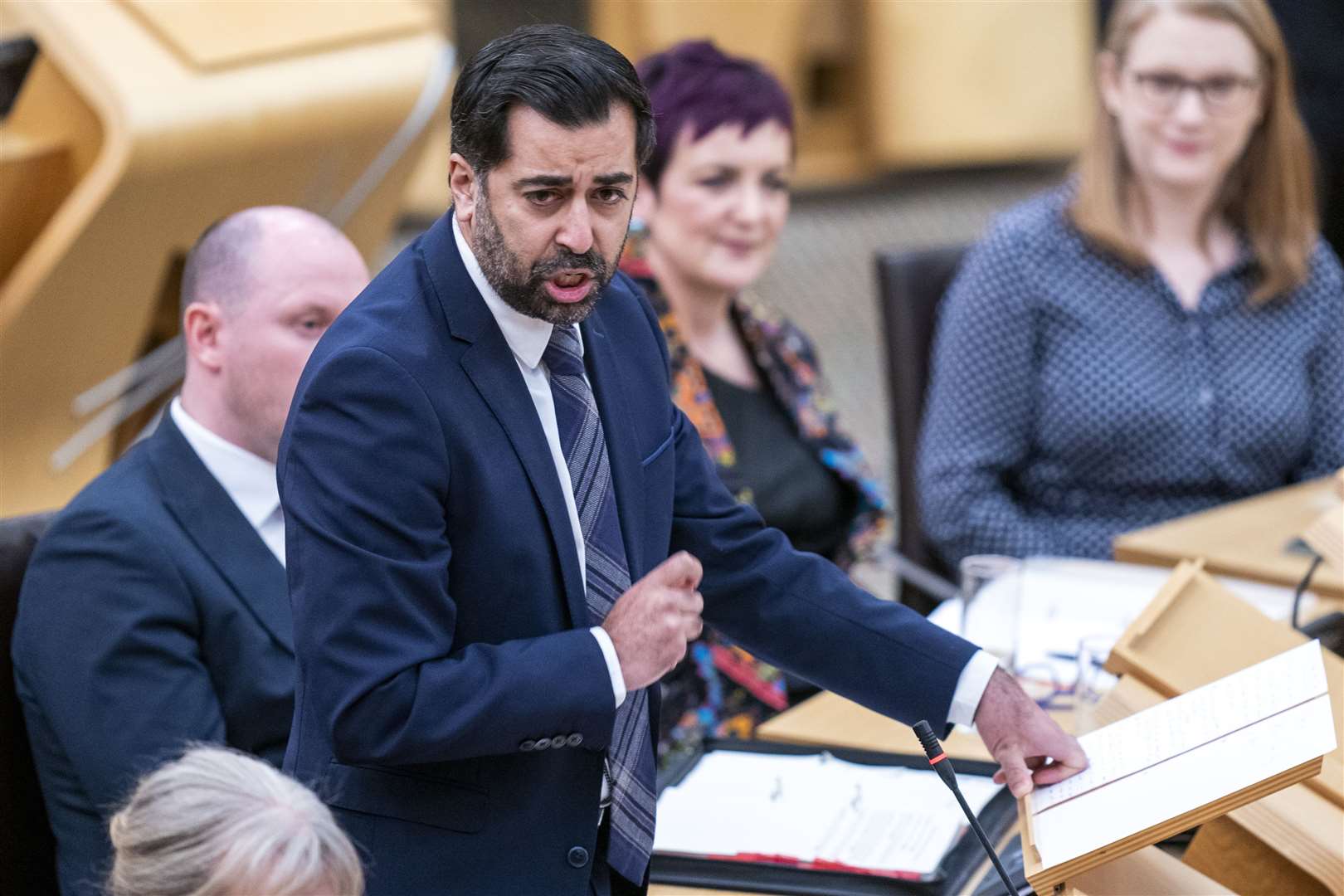 Humza Yousaf urged STV to ‘get round the table with their employees and the union’ (Jane Barlow/PA)