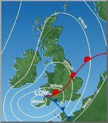 The great storm of 1987 weather map