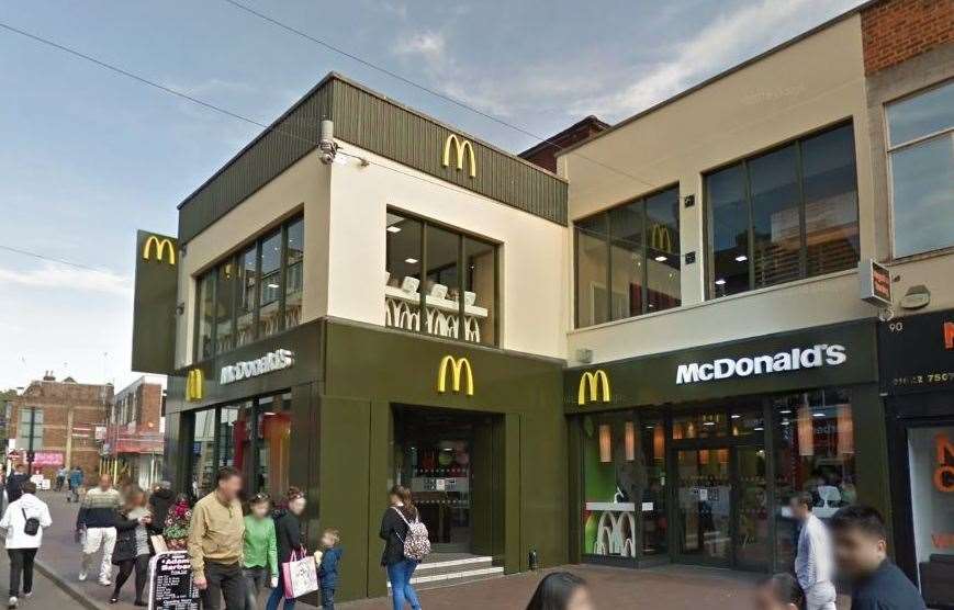 McDonald's in Week Street, where the attack happened Stock picture