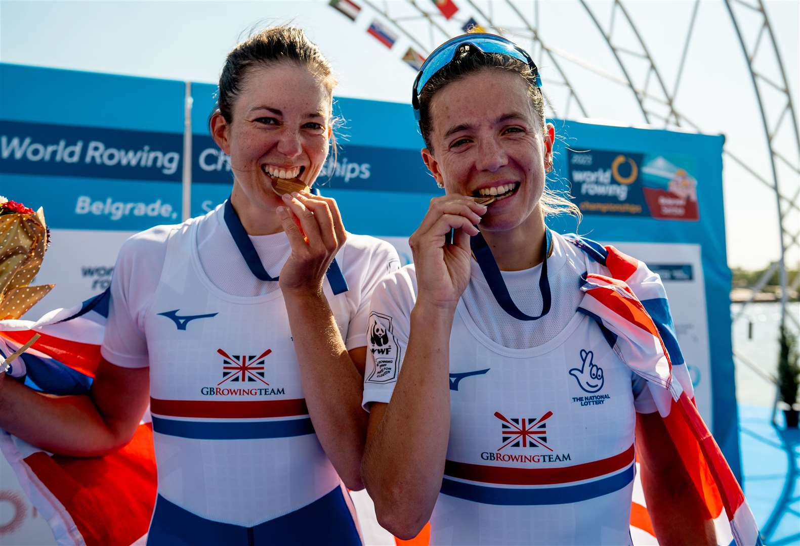 Emily Craig and Imogen Grant ruled the Worlds in Belgrade. Picture: Benedict Tufnell