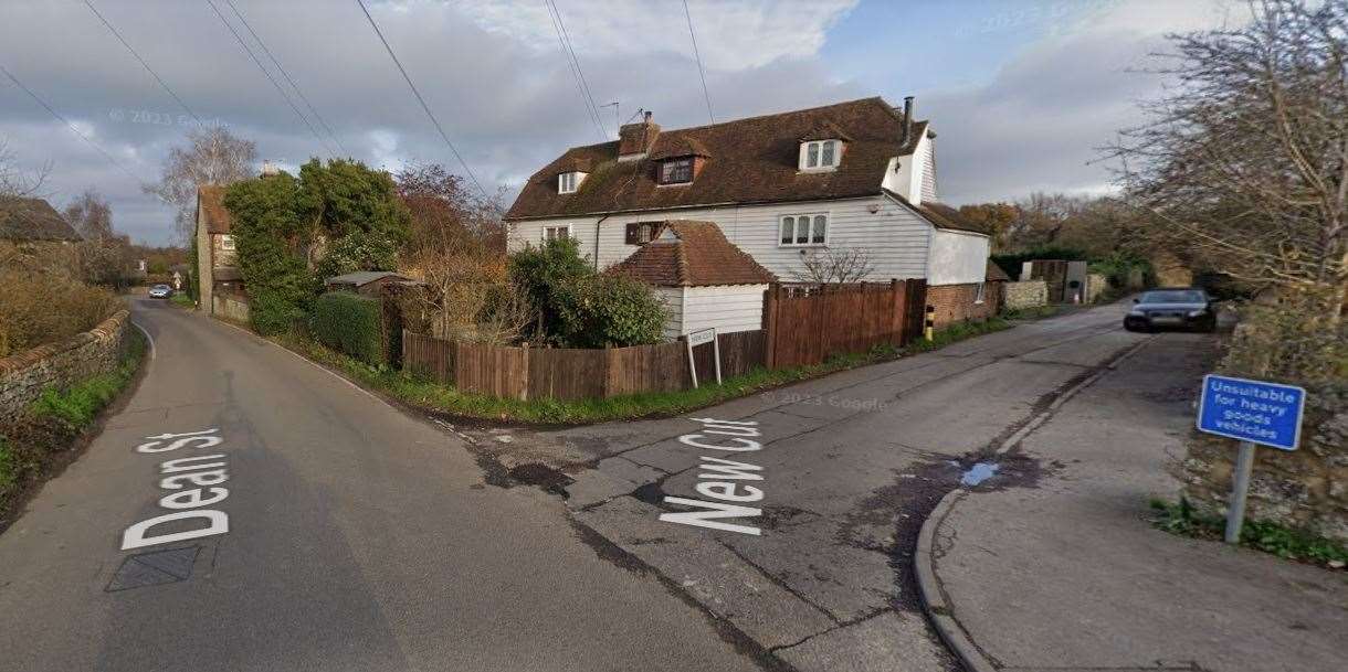 New Cut at East Farleigh was closed from its junction with Dean Street to Stockett Lane. Picture: Google