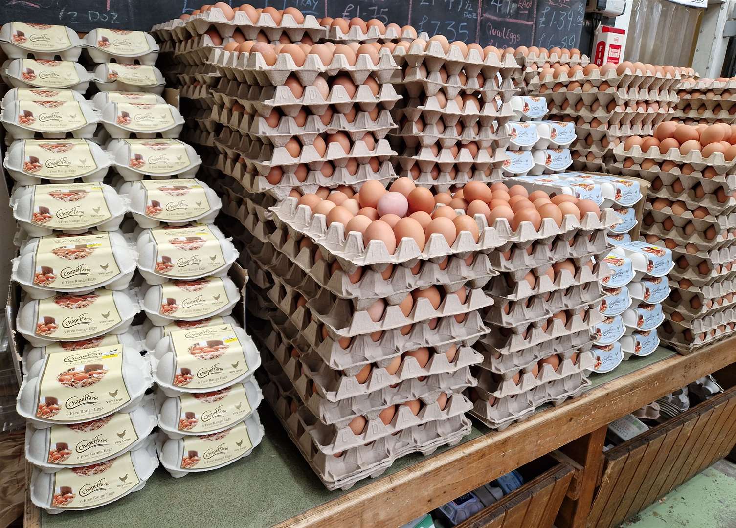 Eggs on sale at Brambledown Farm Shop. Picture: Alex Dent