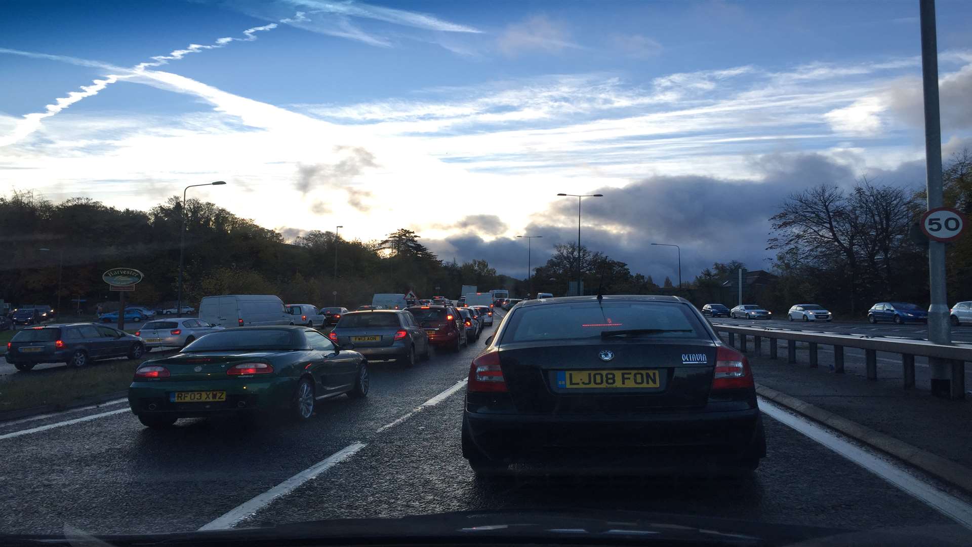Drivers are stuck in long queues on the A229 and other roads around Maidstone