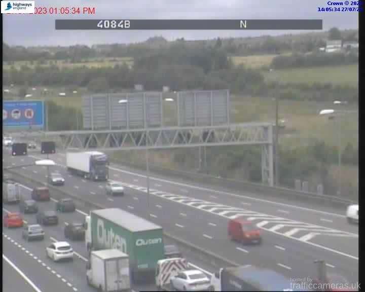 There is slow-moving traffic on the M25. Picture: Highways England