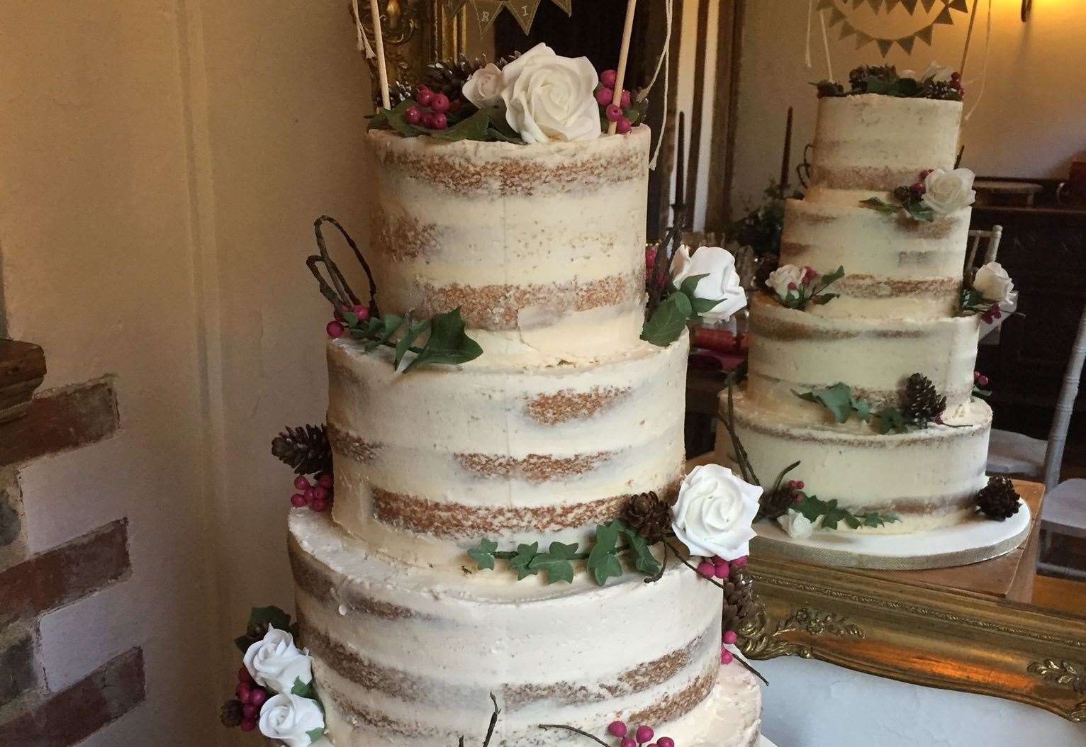 There are the conventional wedding cakes but also ones with an element of fun.