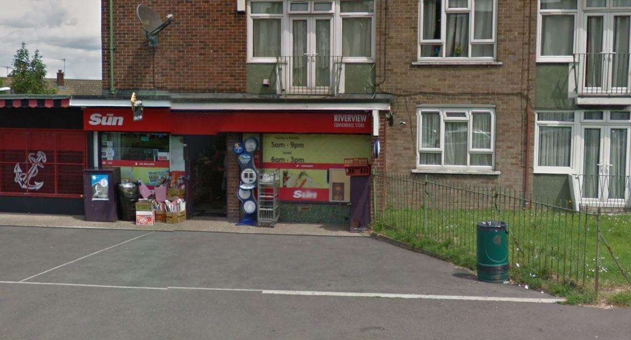 Riverside Newsagents, in Henderson Drive, Dartford. (4214667)