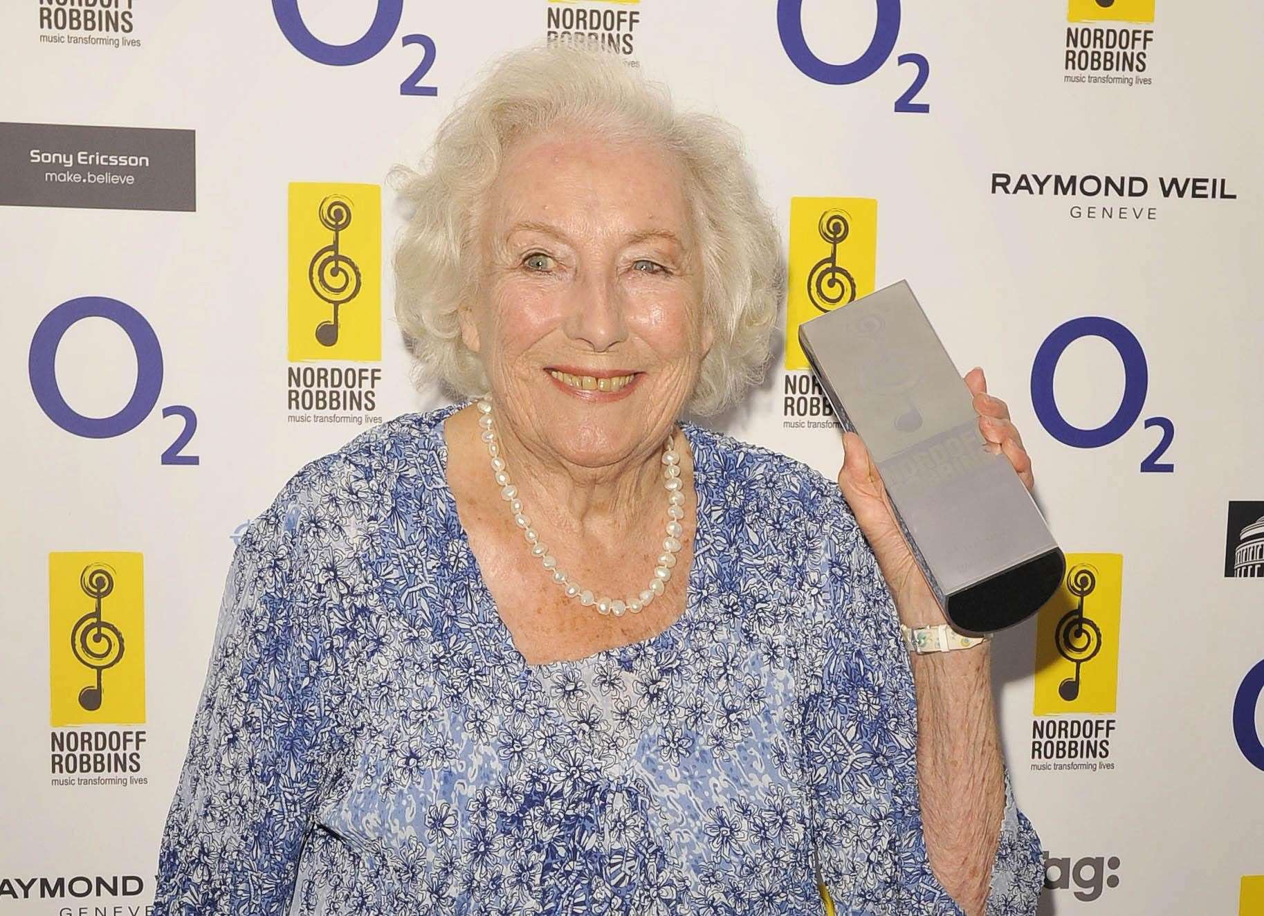 With her Investec Icon award at the O2 Silver Clef Awards 2010 (PA)