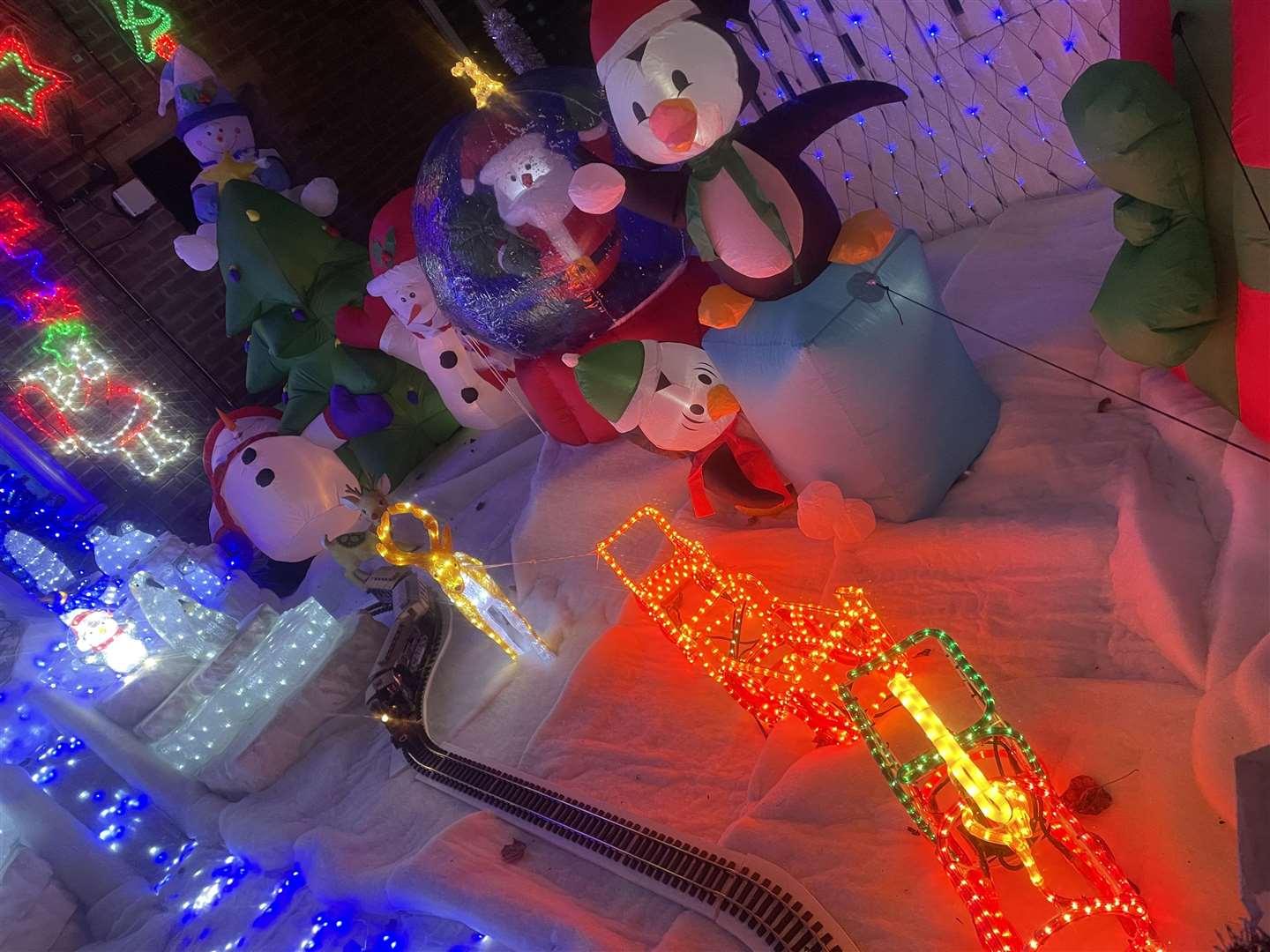 Paul and Lisa's Christmas decorations. Picture: Paul Matthews