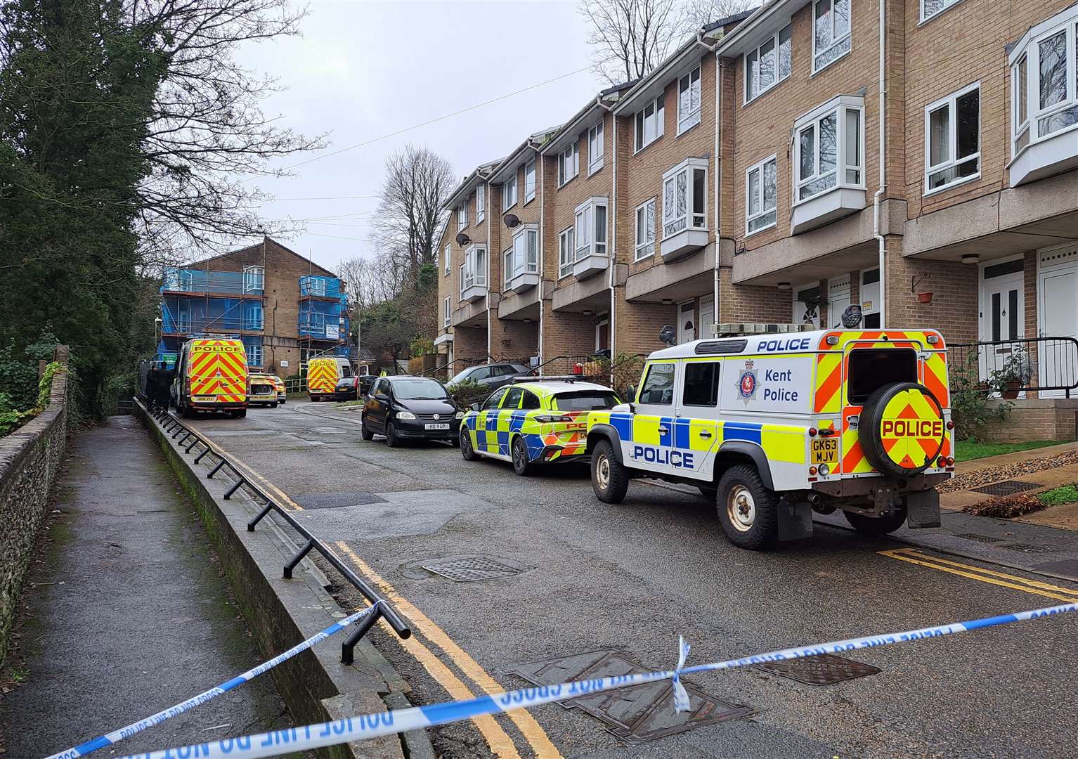 A cordon was put in place at Anstee Road following the death of Derek O’Hare
