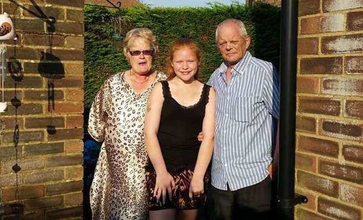 Trevor and Eileen with their grand daughter Ellie. Picture supplied by the Elson family