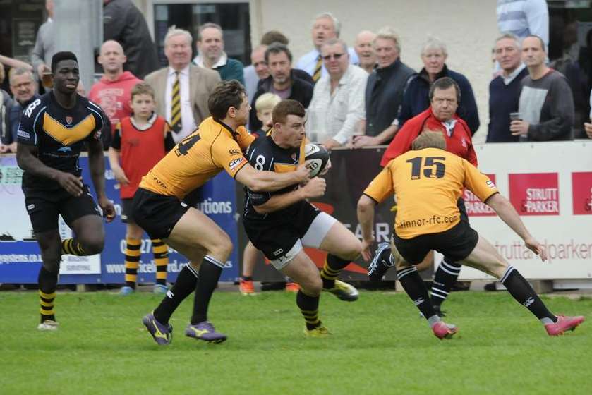 Canterbury look to make ground against Chinnor. Picture: Barry Duffield