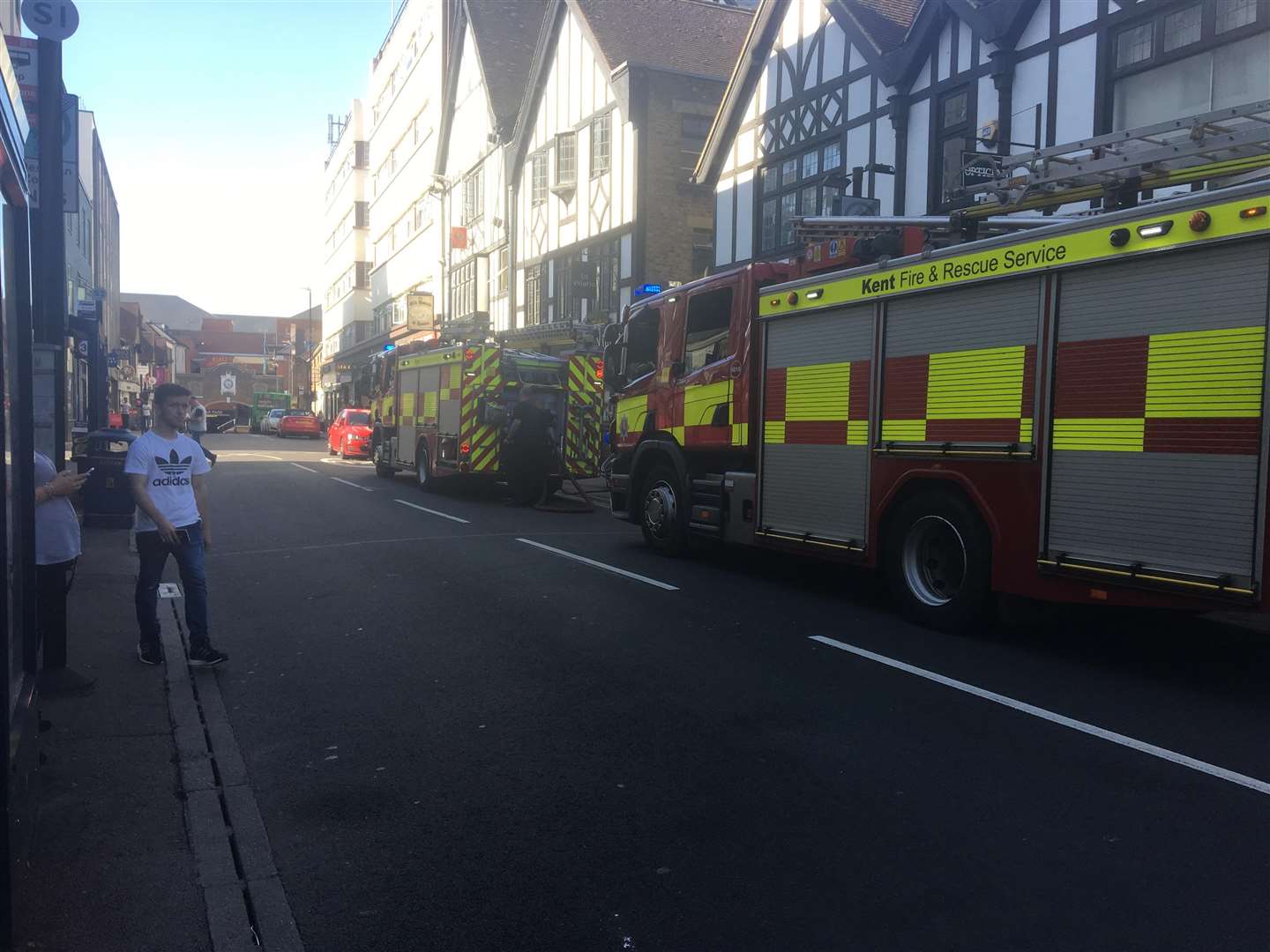 Fire crews are at the scene of a blaze in Pudding Lane, Maidstone (3374006)