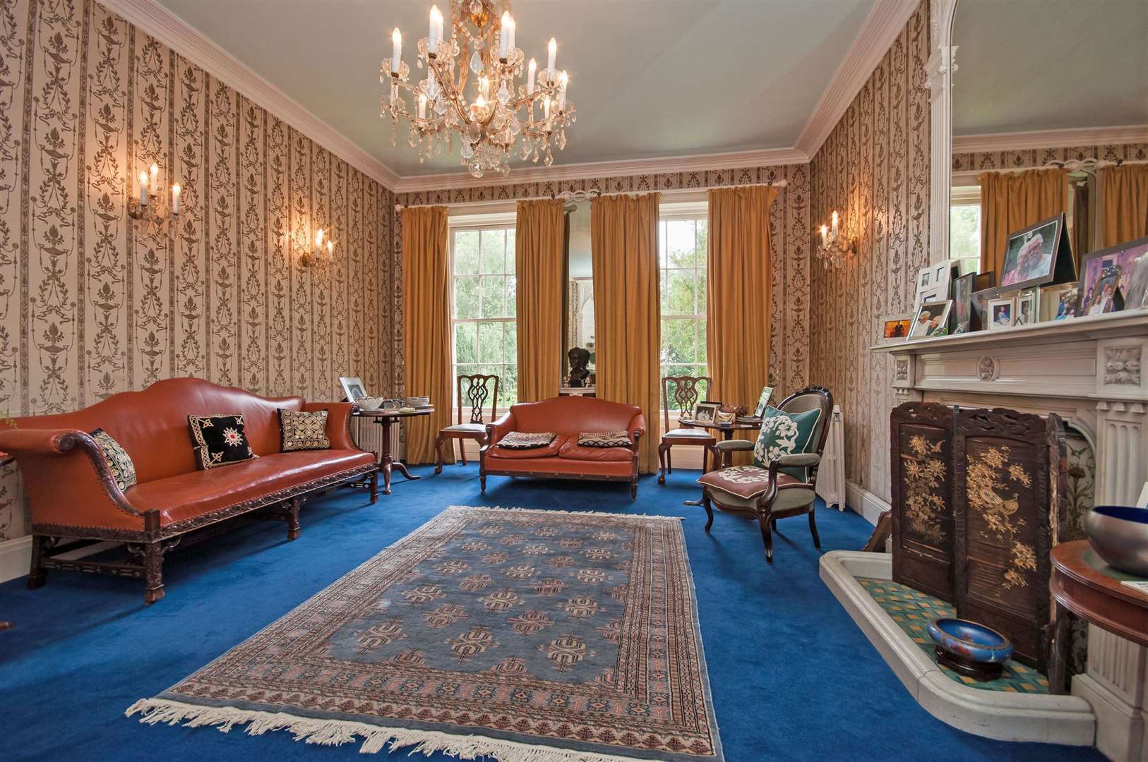 The drawing room at Boley Hill House