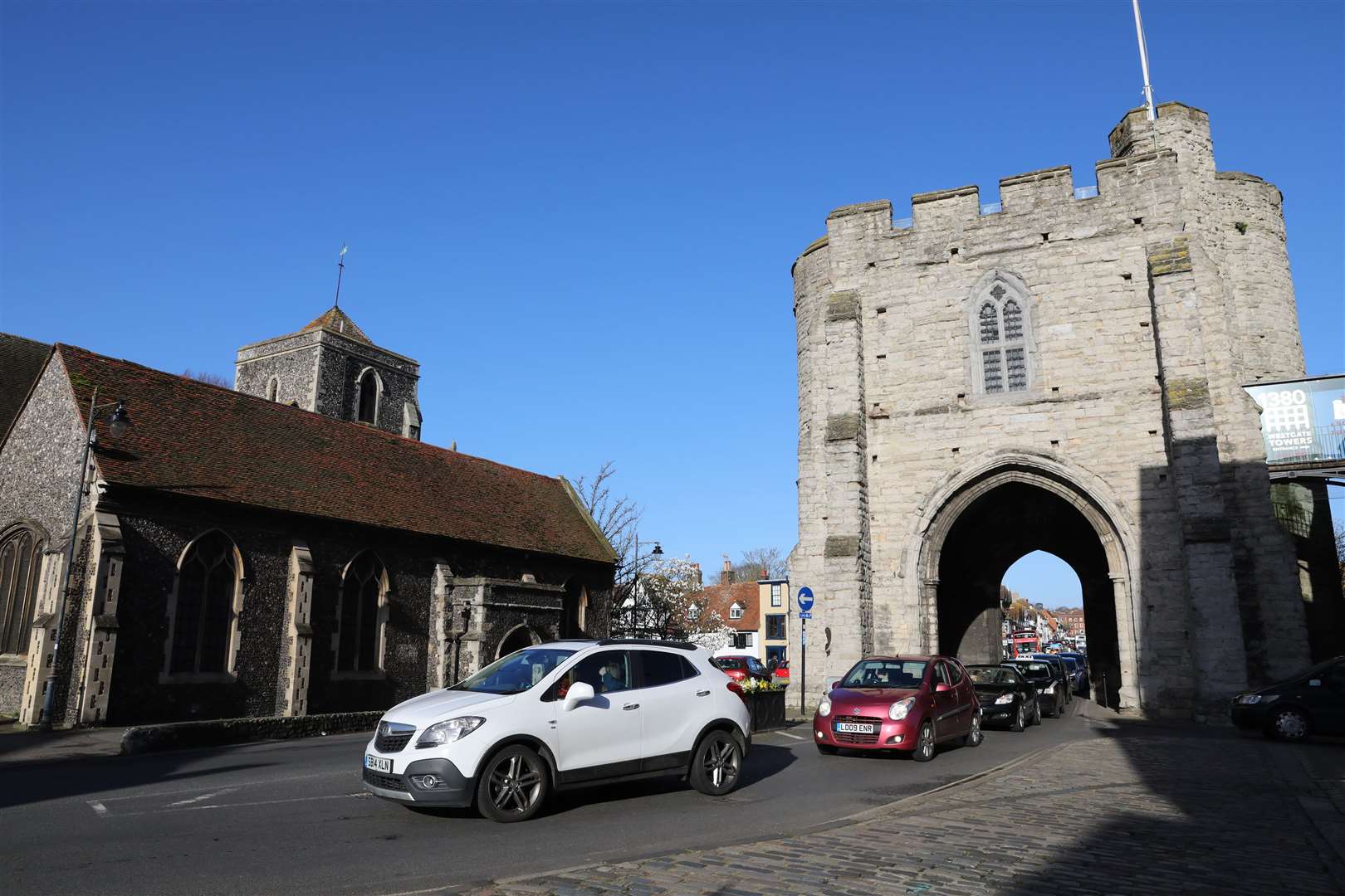 The Westgate Towers, rebuilt by Simon of Sudbury, still stand strong in Canterbury today. Picture: Andy Jones