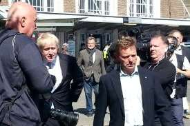 Boris Johnson in Ramsgate with Craig Mackinlay