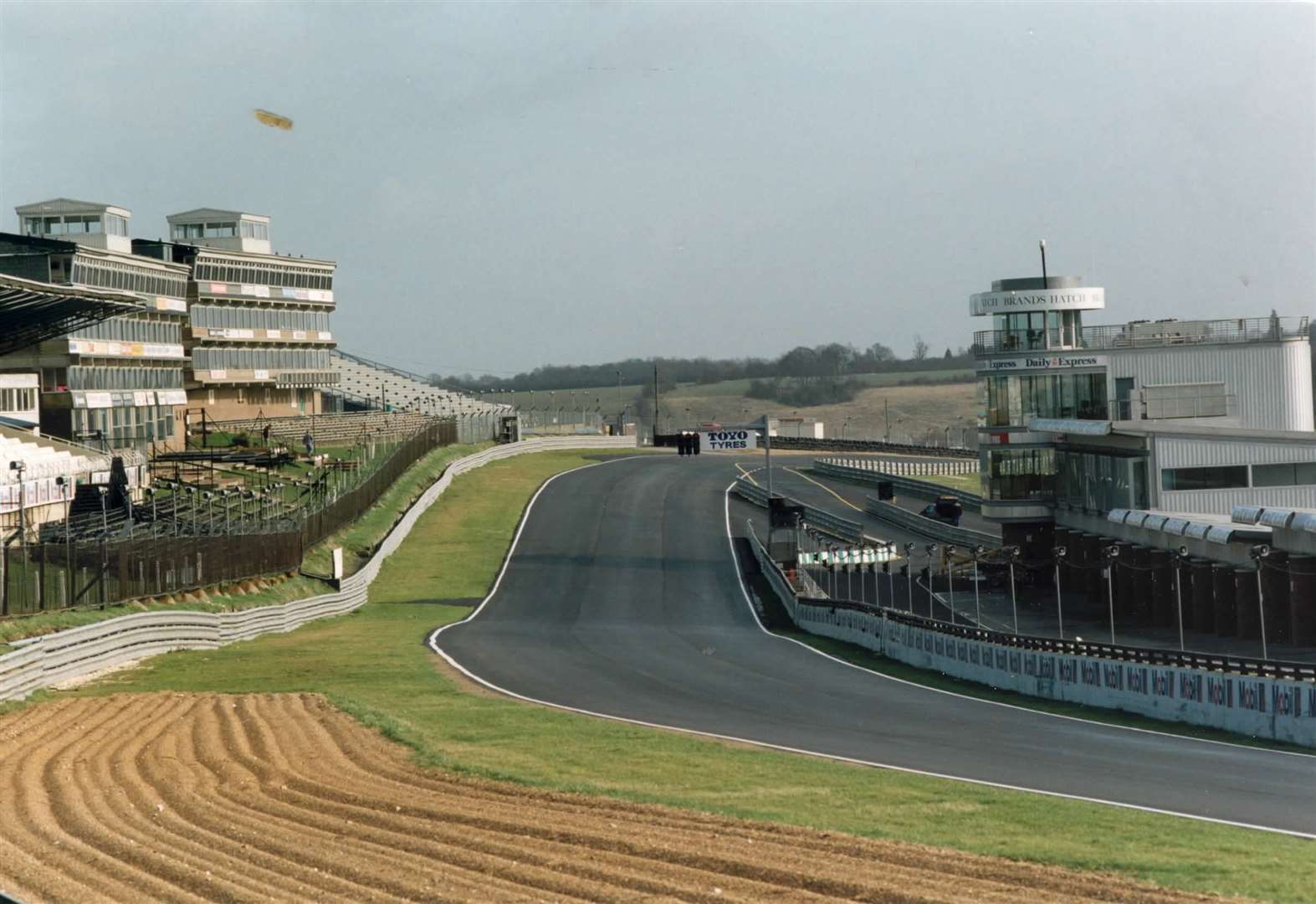 The famous Brabham Straight at Brands Hatch in February 1997