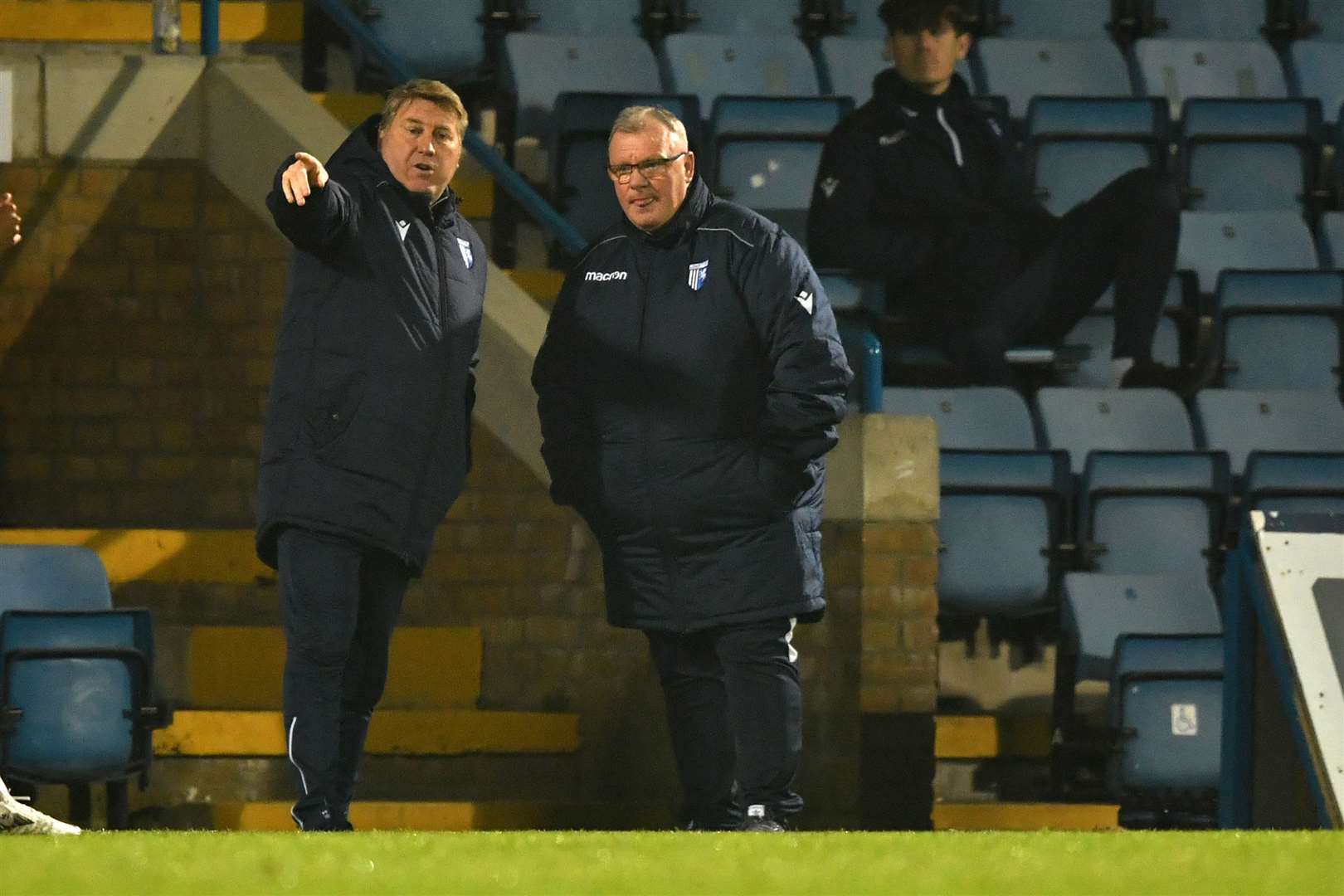 Manager Steve Evans and assistant Paul Raynor prepare for an Ipswich team under new management Picture: Keith Gillard