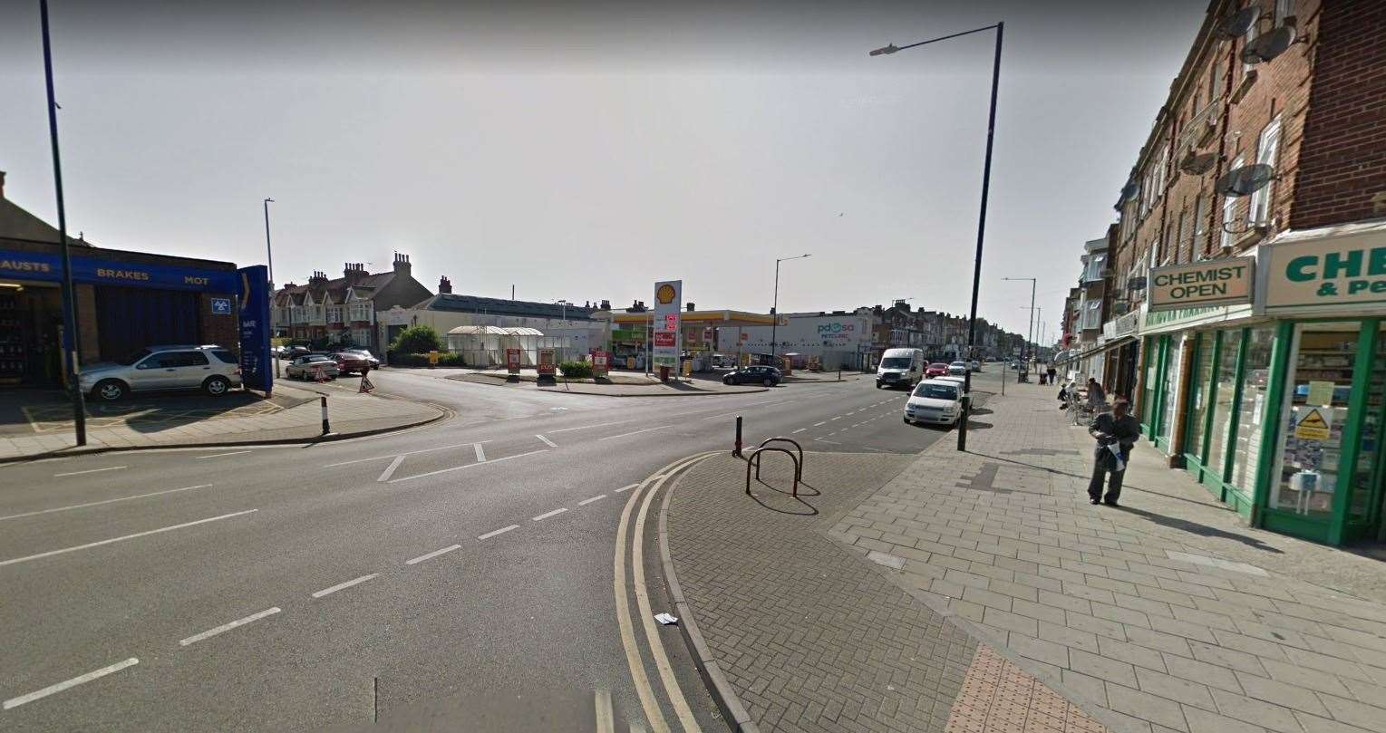The incident took place at a shop in Northdown Road, Cliftonville. Picture: Google