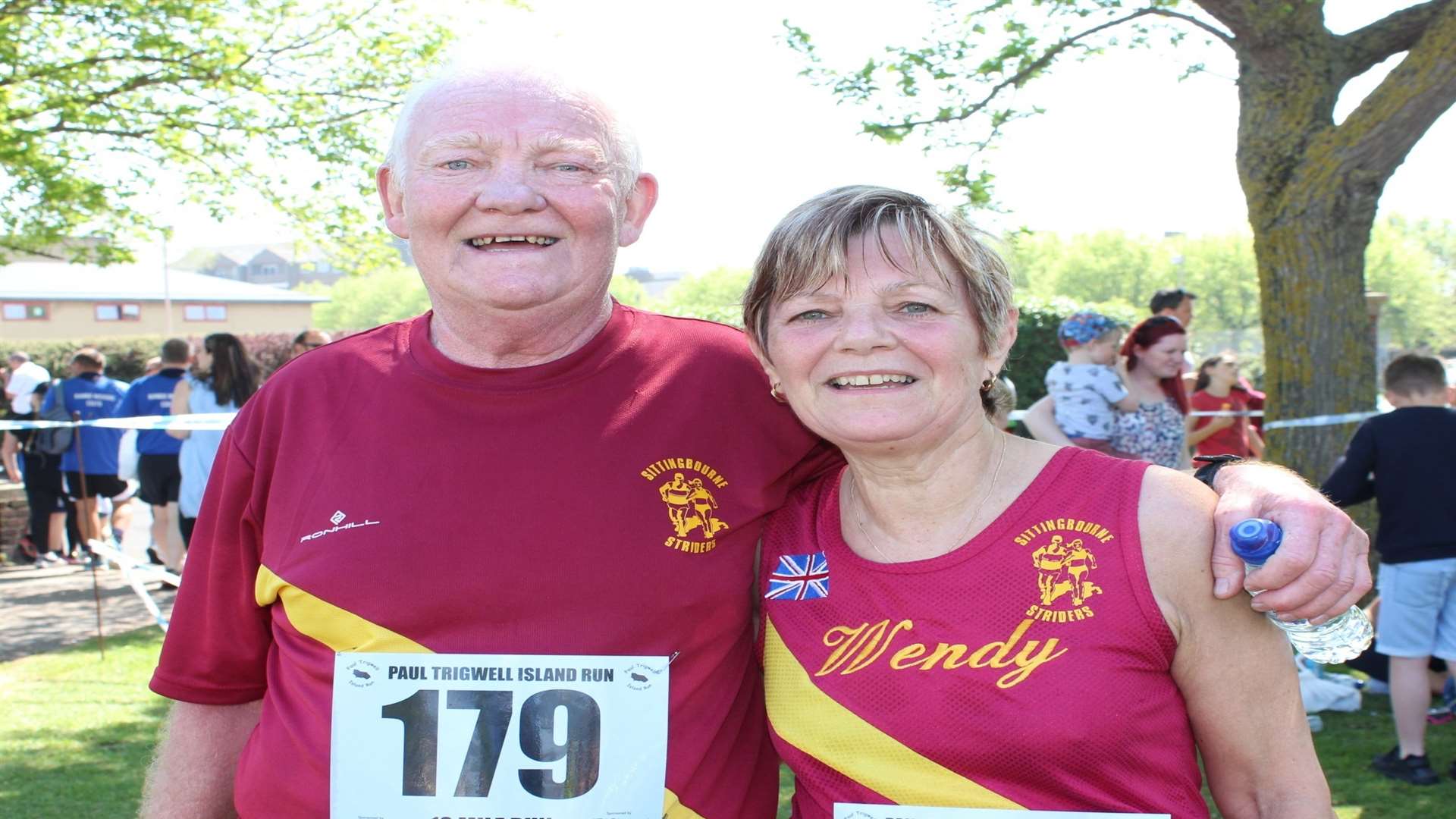 Two of the oldest runners Robert Holmes, 70, and Wendy Knee, 62, both of Sittingbourne Striders, crossed the finishing line hand-in-hand last year. But colleague Ron Smith, 75, beat them!