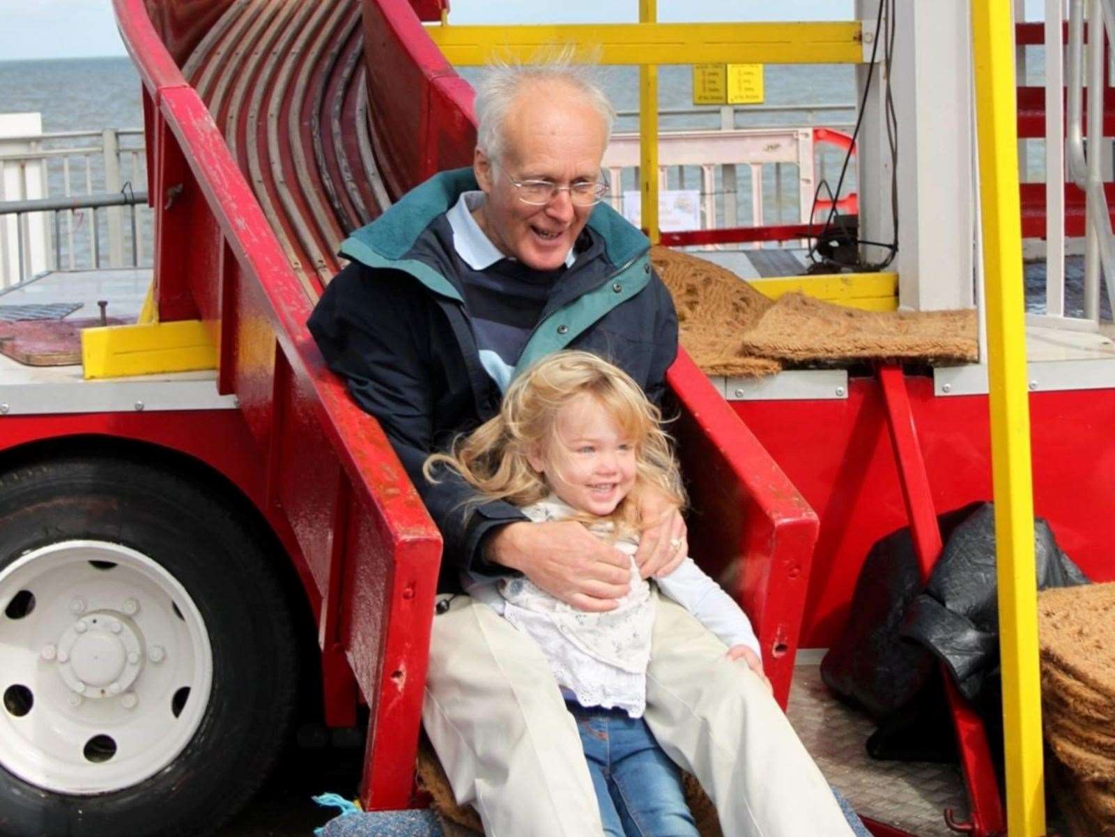 Clive Filsher with his grandaughter Grace before his cancer diagnosis