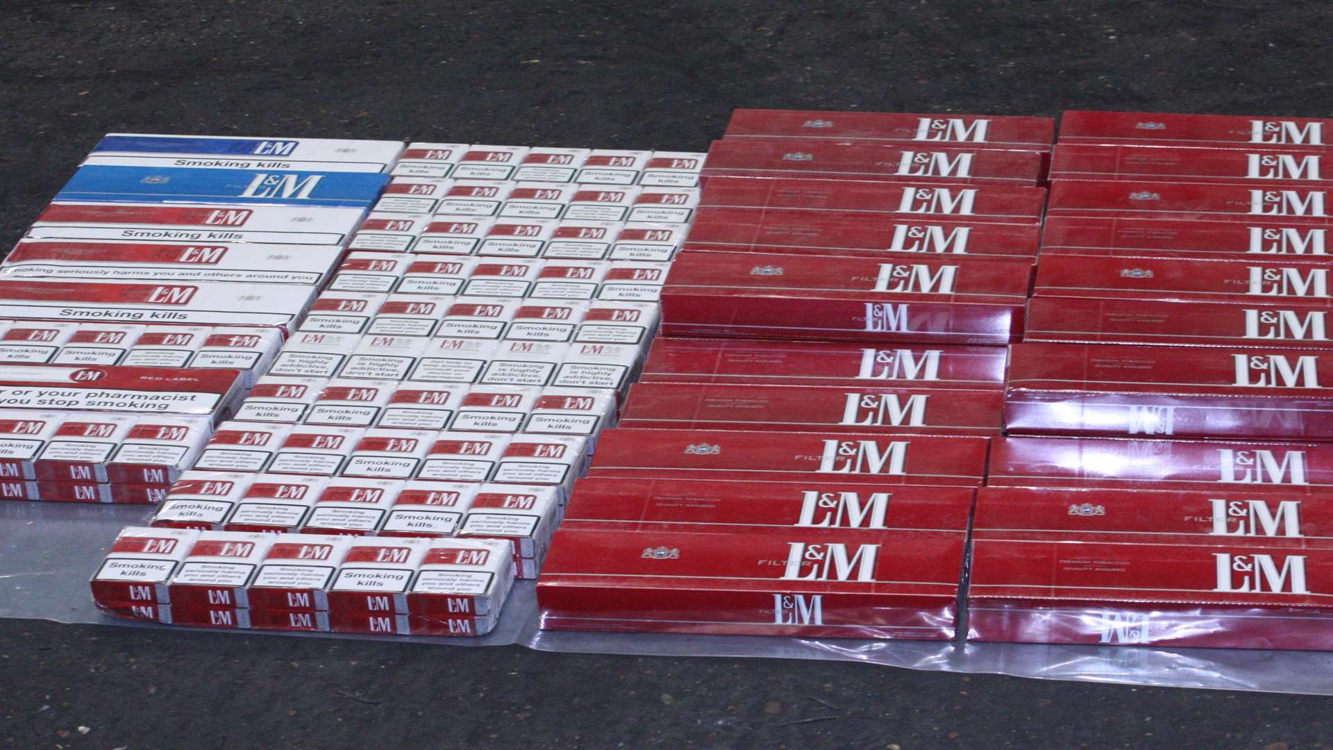 Some of the cigarettes seized
