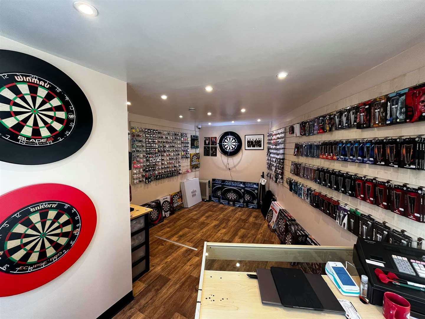 Inside the new Darts Cabin, part of Sholden Village Store