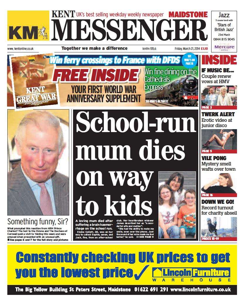 Kent Messenger front page