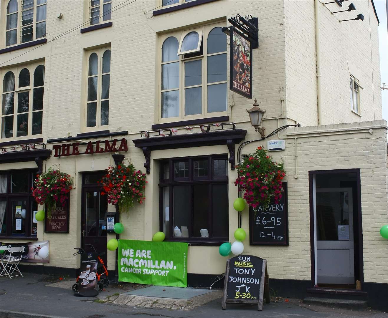 The Macmillan event will be at The Alma pub in Deal