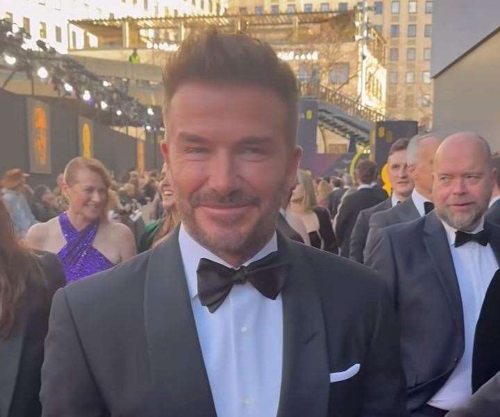 David Beckham at the awards. Picture: BAFTA / Instagram
