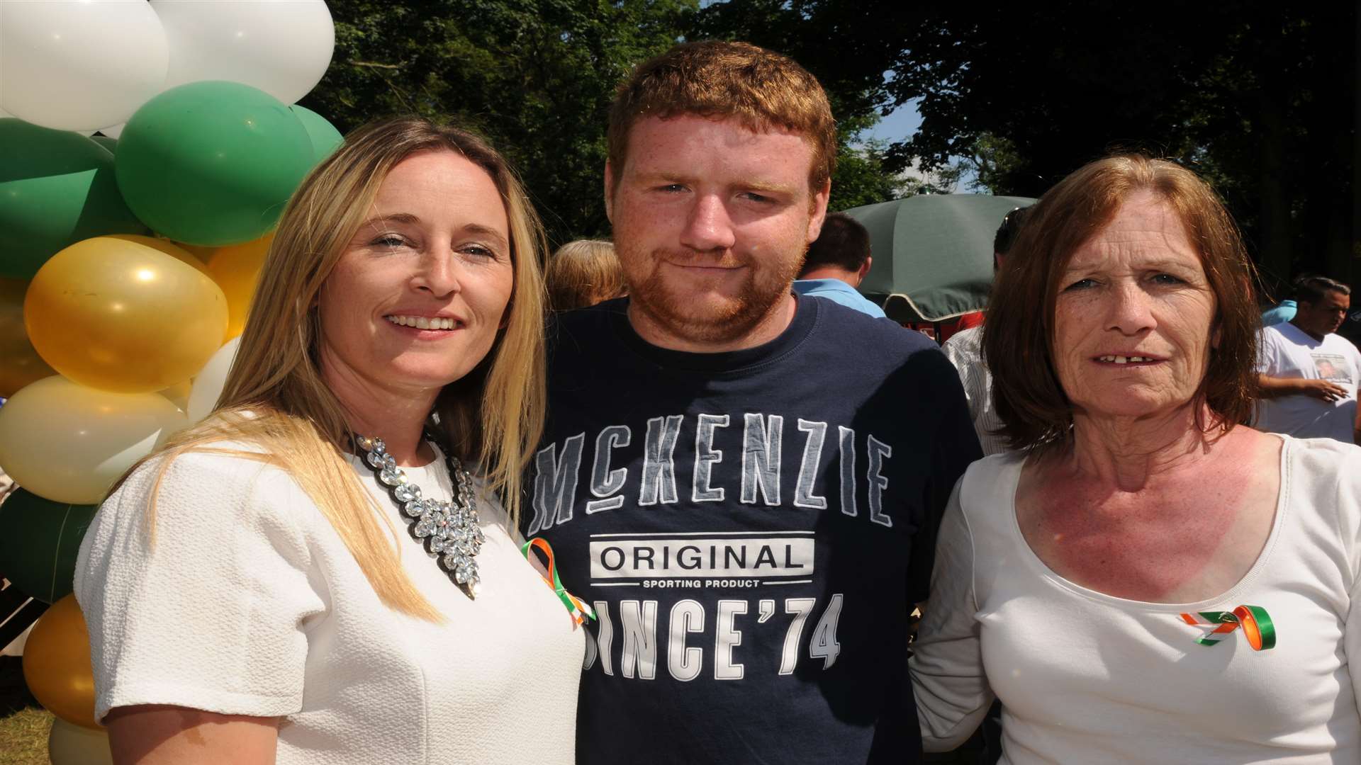 Mikey's sister and brother, Shelly Tierney and Mark Tierney with their mum Nora.
