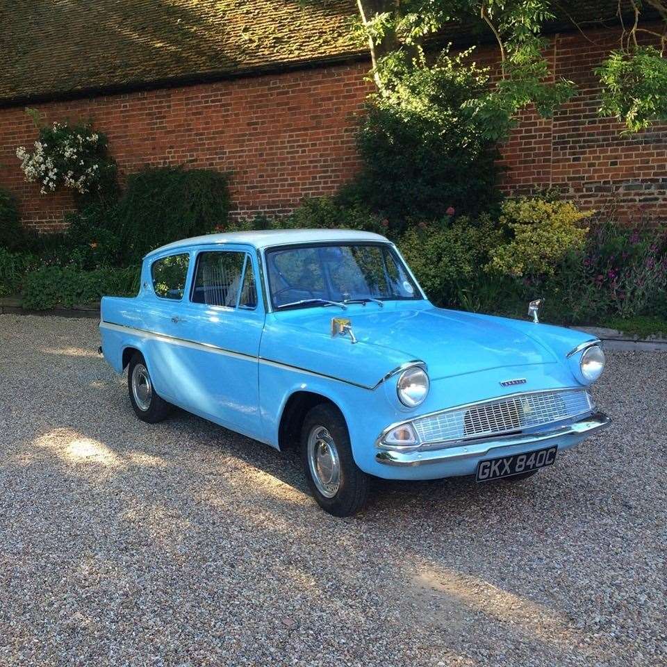 The distinct Ford Anglia was stolen in October 2019. Facebook picture, permission of Steven Wickenden